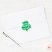 Vrolijk St. Patrick's Day. Ronde Sticker (Envelop)