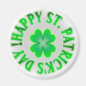 Vrolijk St. Patrick's Day.  Shamrock Magneet (Voorkant)