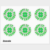Vrolijk St. Patrick's Day.  Shamrock Ronde Sticker (Vel)