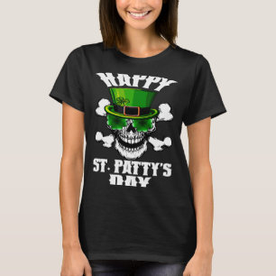 Vrolijk St Patty's Day St Patricks Sugar Skull Lep T-shirt