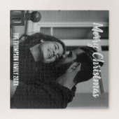 Vrolijk stijlvol zwart en wit schrift legpuzzel (Horizontaal)