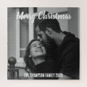 Vrolijk stijlvol zwart en wit schrift legpuzzel (Verticaal)