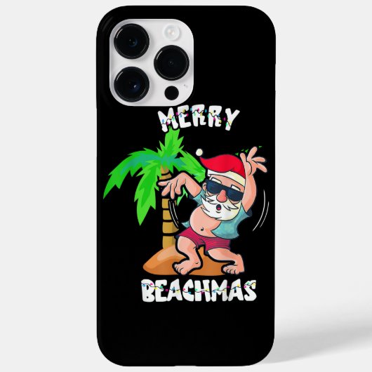Vrolijk strand kerstfeest in juli grappige kerstma Case-Mate iPhone case (Achterkant)