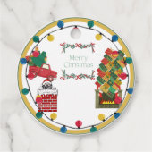 Vrolijk  Stropdas met kerstmis op cadeauLabels Bedankjes Labels (Achterkant)