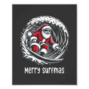Vrolijk Surfmas Foto Afdruk