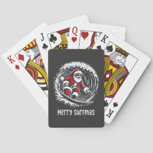 Vrolijk Surfmas Pokerkaarten