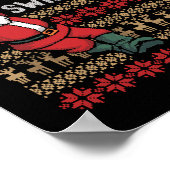 Vrolijk Swishmas Basketbal Lelijke Kerst Xmas Mann Poster (Hoek)