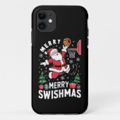 Vrolijk Swishmas Kerstmis Kerstman Spelen Basketba Case-Mate iPhone Case (Achterkant)