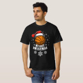 Vrolijk Swishmas, voor Basketbal Fans T-shirt (Voorkant volledig)