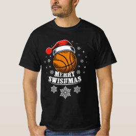 Vrolijk Swishmas, voor Basketbal Fans T-shirt