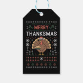 Vrolijk Thanksgiving kerst Thanksgiving Turkije Cadeaulabel (Achterkant)