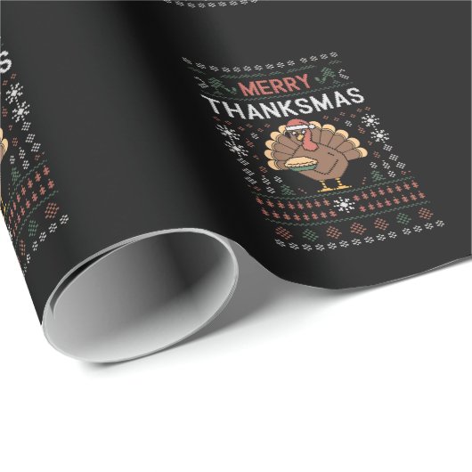 Vrolijk Thanksgiving kerst Thanksgiving Turkije Cadeaupapier (Rol Hoek)