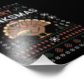 Vrolijk Thanksgiving kerst Thanksgiving Turkije Foto Afdruk (Hoek)