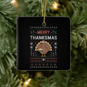 Vrolijk Thanksgiving kerst Thanksgiving Turkije Keramisch Ornament