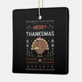 Vrolijk Thanksgiving kerst Thanksgiving Turkije Keramisch Ornament (Links)