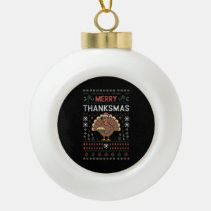Vrolijk Thanksgiving kerst Thanksgiving Turkije Keramische Bal Ornament