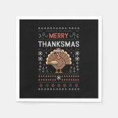Vrolijk Thanksgiving kerst Thanksgiving Turkije Servet (Voorkant)