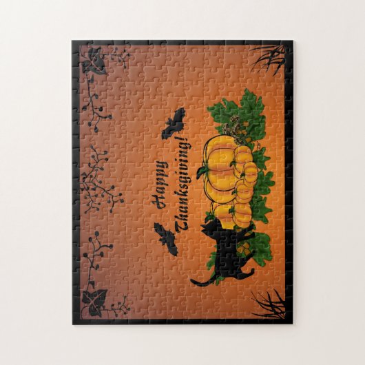 Vrolijk Thanksgiving. Legpuzzel (Verticaal)