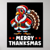 Vrolijk Thanksgiving Thanksgiving Turkije Xmas Fun Poster (Voorkant)