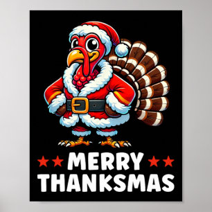 Vrolijk Thanksgiving Thanksgiving Turkije Xmas Fun Poster