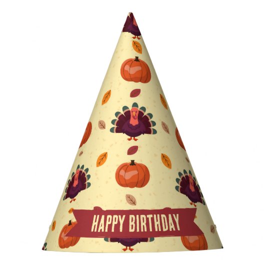 Vrolijk Thanksgiving Turkije Herfst Partij Pet Feesthoedjes (Voorkant)