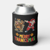 Vrolijk Thanksmas Thanksgiving Herfst Kerstseizoen Blikjeskoeler (Blikje Voorkant)