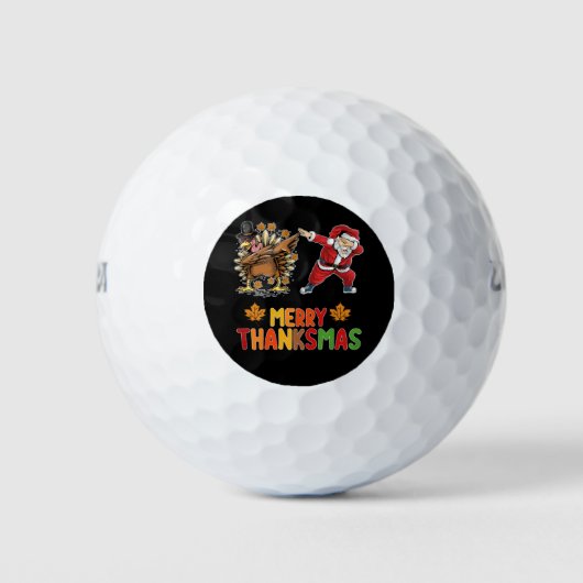 Vrolijk Thanksmas Thanksgiving Herfst Kerstseizoen Golfballen (Voorkant)
