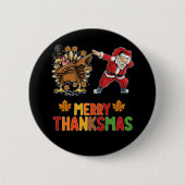 Vrolijk Thanksmas Thanksgiving Herfst Kerstseizoen Ronde Button 5,7 Cm (Voorkant)