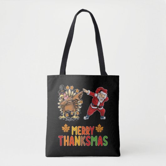 Vrolijk Thanksmas Thanksgiving Herfst Kerstseizoen Tote Bag (Voorkant)