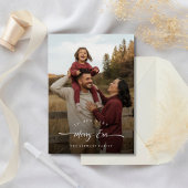 Vrolijk Tijdperk Minimalistische Trendy Rustieke F Feestdagenkaart