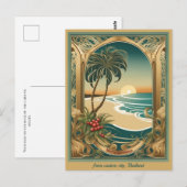 Vrolijk tropisch strand Kerstmis Thailand groet Briefkaart (Voorkant / Achterkant)