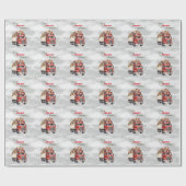 Vrolijk Truckin' Christmas Red Semi Cadeaupapier (Vlak)