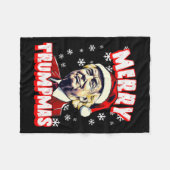 Vrolijk Trumpmas Kerst Trump Santa Trump Kerst Fleece Deken (Voorkant (Horizontaal))