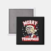 Vrolijk Trumpmas Kerst Trump Santa Trump Kerst Magneet (Voorkant / Achterkant)