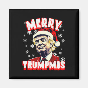 Vrolijk Trumpmas Kerst Trump Santa Trump Kerst Magneet