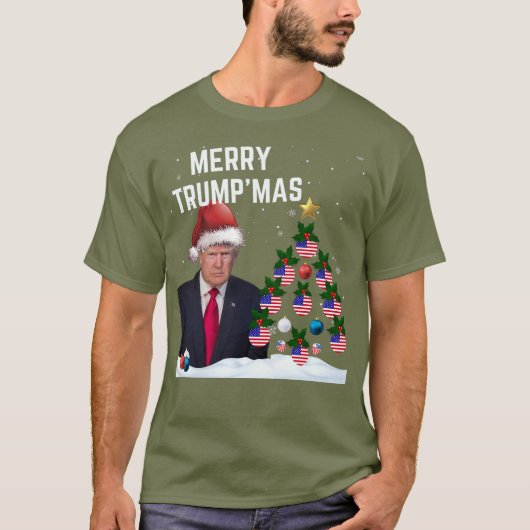 Vrolijk TRUMP'S MAS Kerstmis T-shirt (Voorkant)