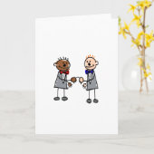 Vrolijk Tussen verschillende rassen Paar Kaart (Gele Bloem)