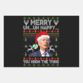 Vrolijk uh gelukkig dat je het ding kent Joe Biden Inpakpapier Vel (Voorkant)