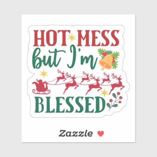 Vrolijk vakantie Kerst sticker (Vel)