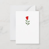 Vrolijk Valentijnsdag Rode Rozenhond Puppy Notitiekaartje (Achterkant)