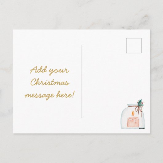 Vrolijk van de de hulstkroon van Kerstmis de Feestdagenkaart (Achterkant)