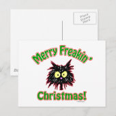 Vrolijk, verdomd kerstfeest feestdagenkaart (Voorkant / Achterkant)