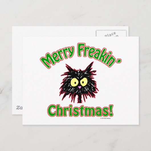 Vrolijk, verdomd kerstfeest feestdagenkaart (Voorkant / Achterkant)