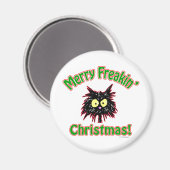 Vrolijk, verdomd kerstfeest magneet (Voorkant / Achterkant)