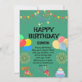 Vrolijk verjaardagsfeest kaart (Voorkant)