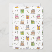 Vrolijk verjaardagspatroon kaart (Achterkant)