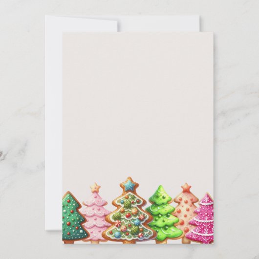 Vrolijk verjaardagsuitnodiging, kerstverjaardag kaart (Achterkant)