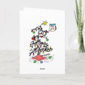 Vrolijk Verlaat Kerstfeest Kaart (Achterkant)