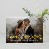 Vrolijk verlicht echte Folie net getrouwd vakantie Folie Feestdagenkaart (Staand Voorkant)