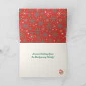 Vrolijk verlicht Kerst Retro Mideeuw Modern Grappi Kaart (Binnen)